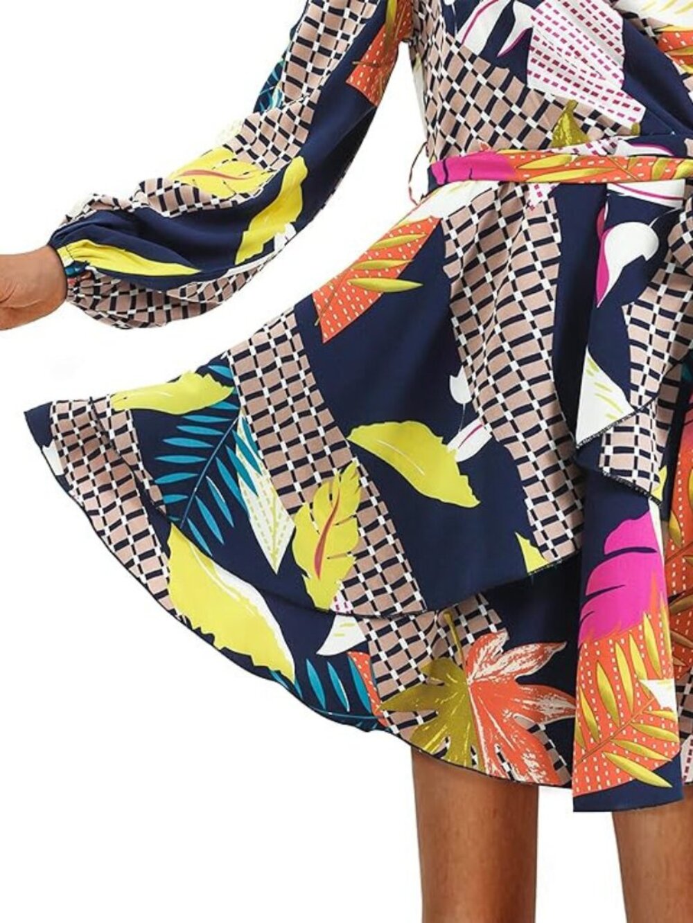 AMORETU BOLD ABSTRACT DRESS XL - Picture 4 of 11